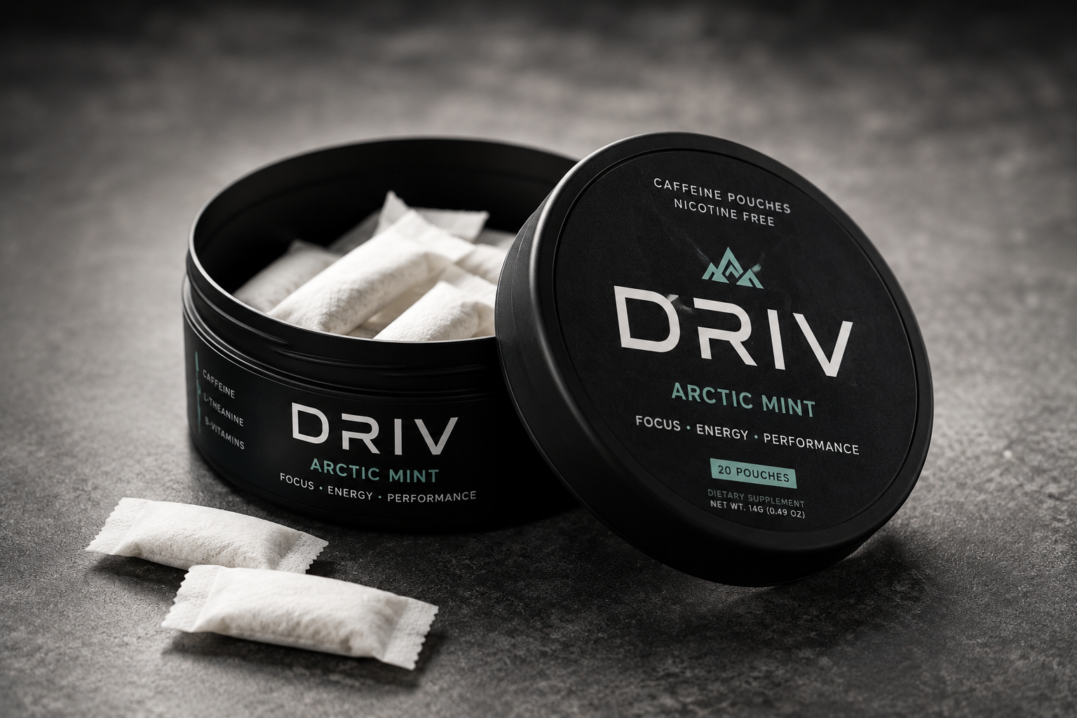 DRIV Arctic Mint caffeine pouches product detail